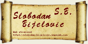Slobodan Bijelović vizit kartica